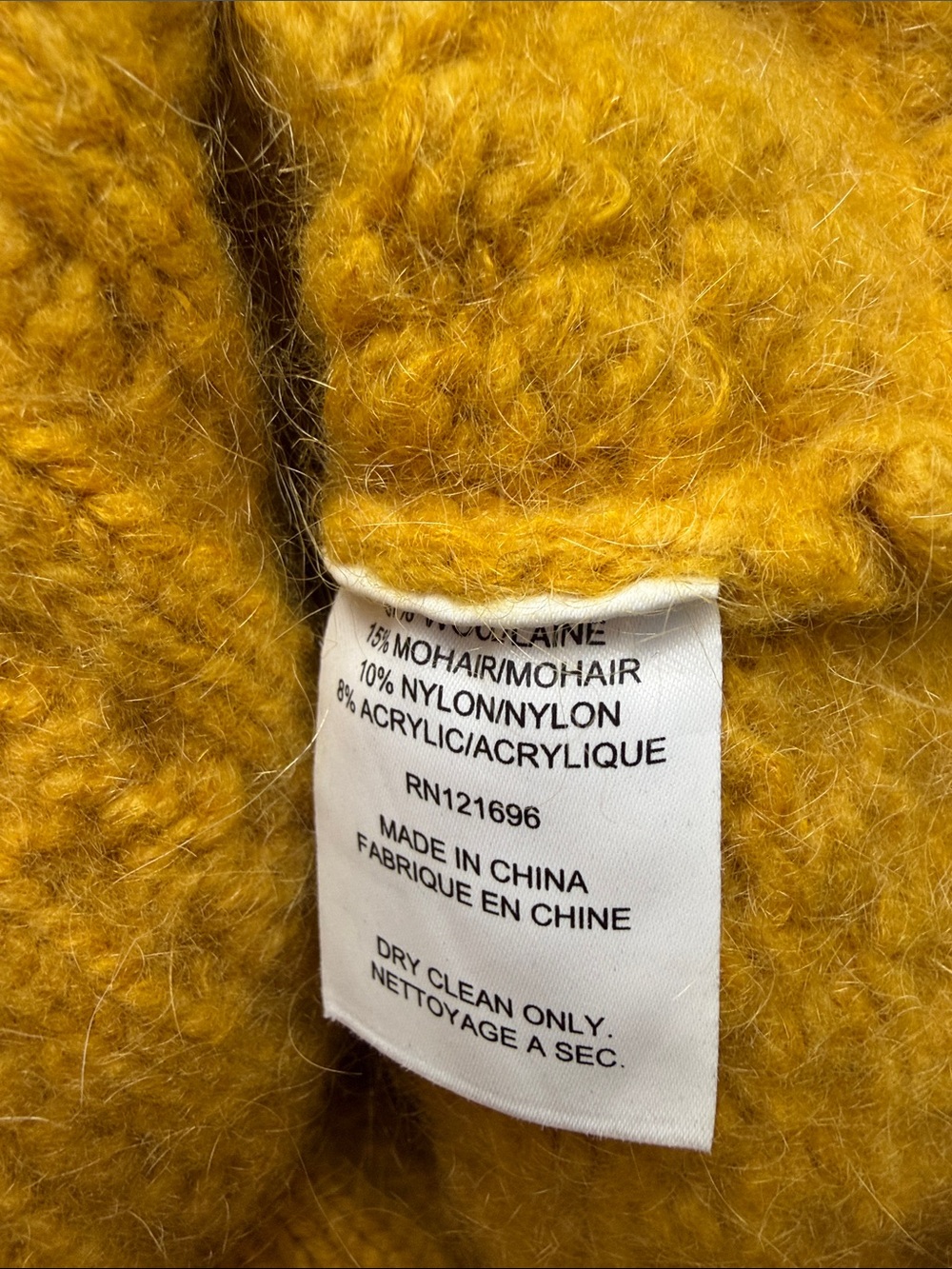 Jcrew X Demylee wool blend yellow sweater, S Womens Mustard Ribbed Sweater - Picture 7 of 7